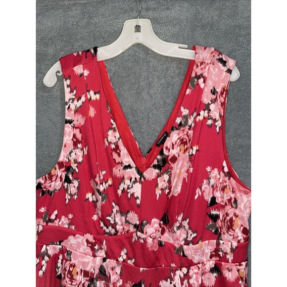 Torrid Dress Womens 22 Floral Lined Sleeveless Colorful Sleeveless Flare Zip Up - Picture 2 of 11
